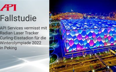 API Services vermisst mit Radian Laser Tracker Curling-Eisstadion für die Winterolympiade 2022 in Peking