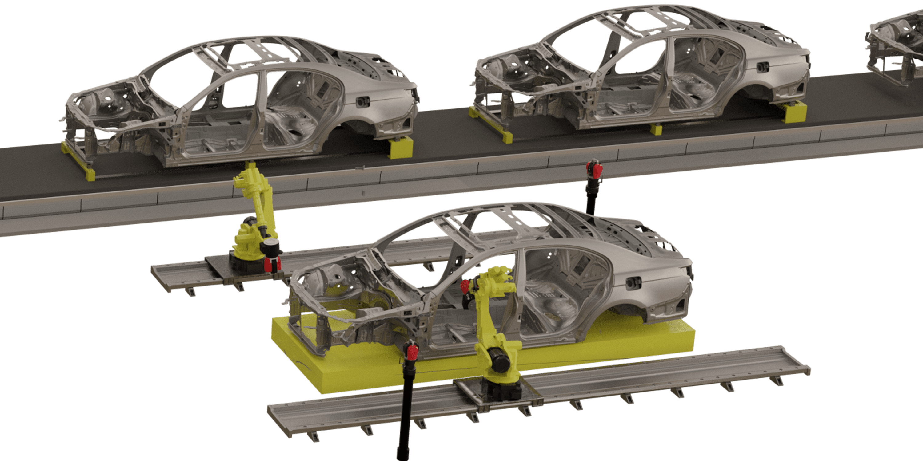 Robotic automated measurement on an automotive production line