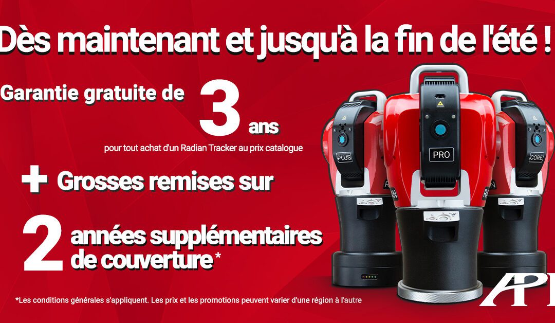 Incroyable offre Laser Tracker Garantie 3+2 ans jusqu’en septembre