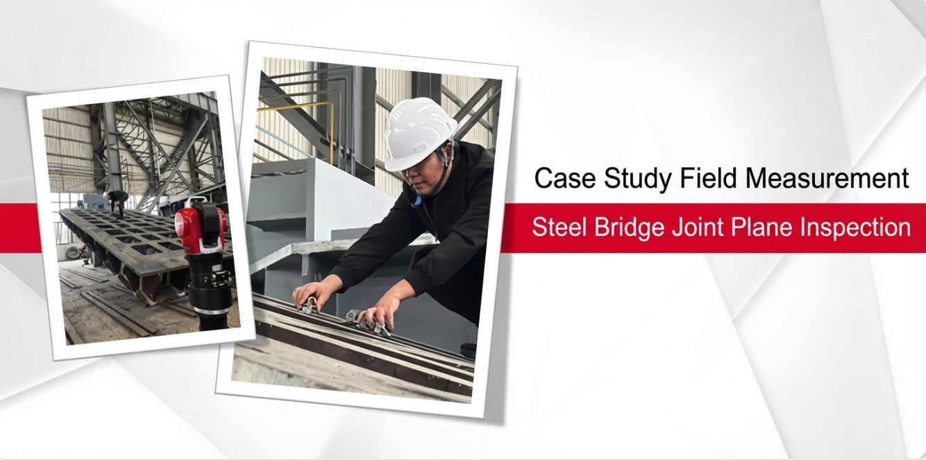 Figure 2: Steel bridge joint-surface inspection using the API Radian laser tracker.