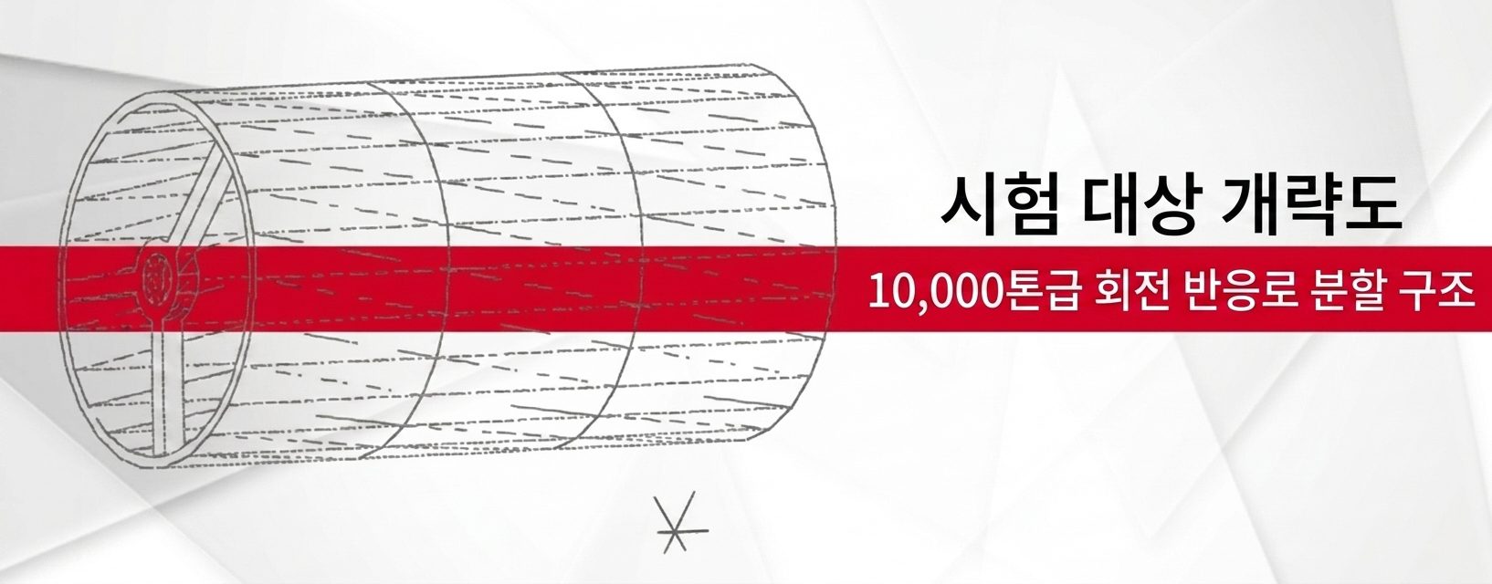 그림 1: 10,000톤급 회전 반응로의 분할 구조.