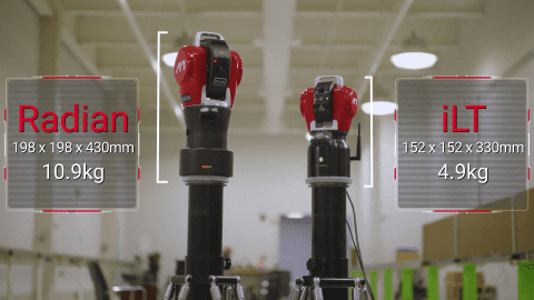 Figura 2: Radian Plus Laser Tracker à esquerda e iLT Laser Tracker à direita.