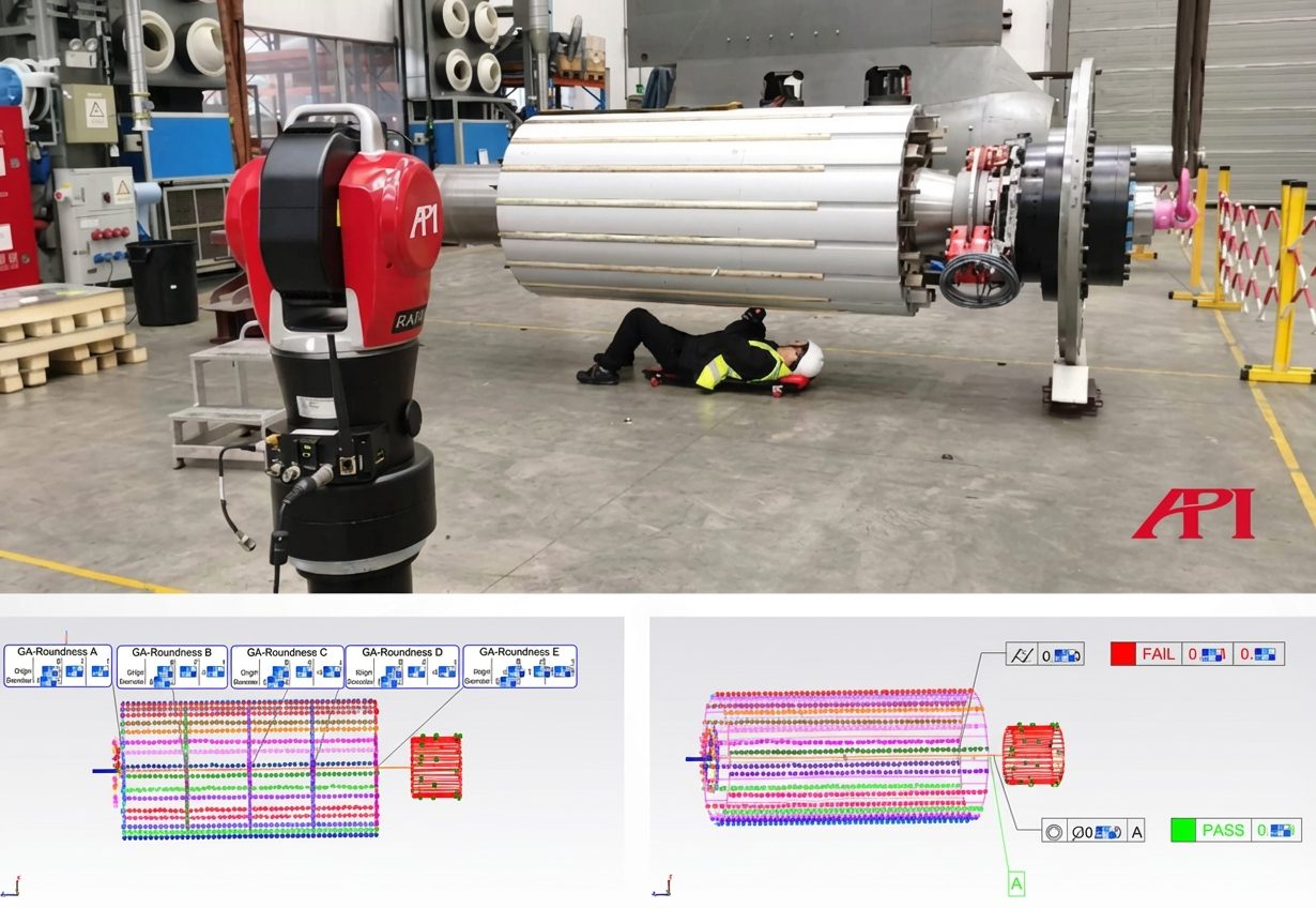 Figura 2: configuração de medição do rotor e análise de dados neste estudo de caso.