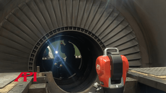 Figure 3: Radian Pro measuring stator interstage seals during turbine maintenance (2).