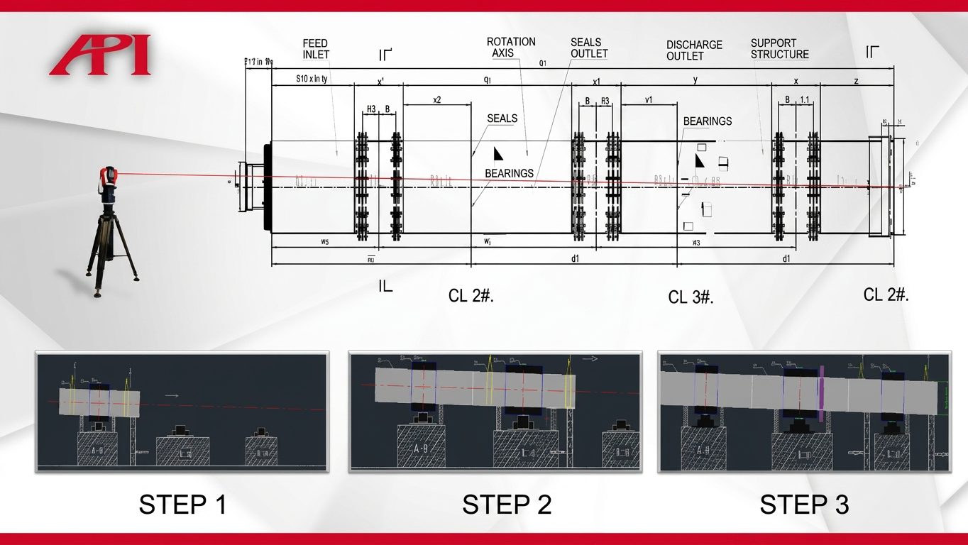 Figure 3: Step-by-step alignment and adjustment workflow for furnace section installation.