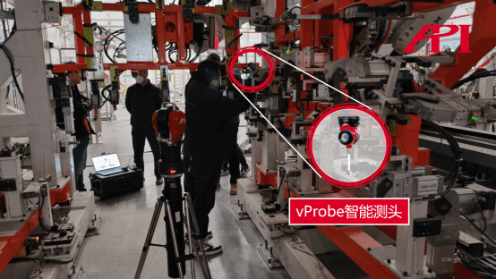 Figure 6: Measuring hidden points using the vProbe accessory.