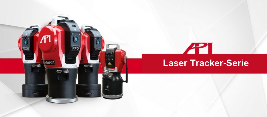 Abbildung 1: API Radian Laser Tracker-Serie, darunter Radian Plus, Radian Pro, Radian Core und iLT.