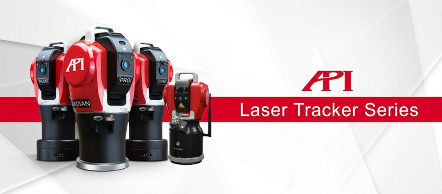 Figure 1: API Radian laser tracker series, including Radian Plus, Radian Pro, Radian Core, and iLT.