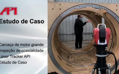 Inspeção de coaxialidade de carcaça de motor grande com o Laser Tracker Radian Pro
