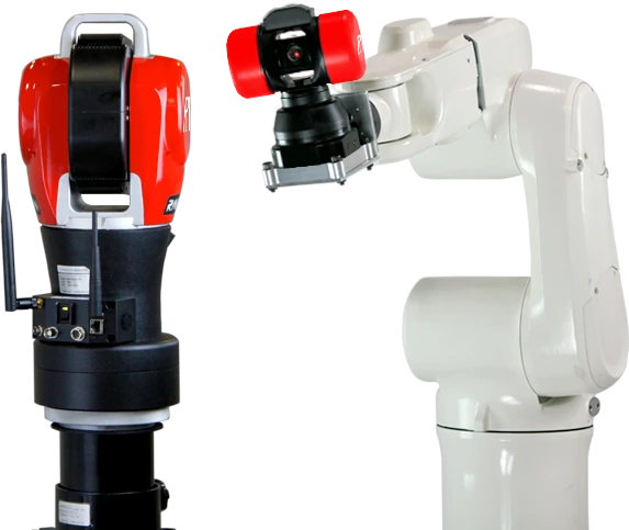 Laser tracker calibrating a robot arm