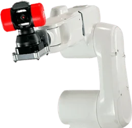 Laser tracker target mounted on a robot arm
